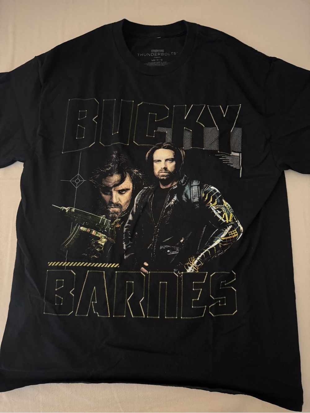 Hot Topic Black Bucky Barnes Graphic Tee